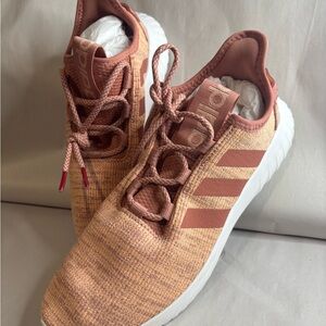 Adidas Peach and White Running Shoes